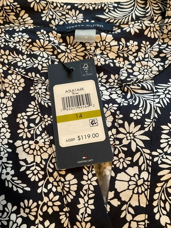 Tommy Hilfiger Women's 3/4 Sleeve Print A-Line Dress - Picture 5 of 5